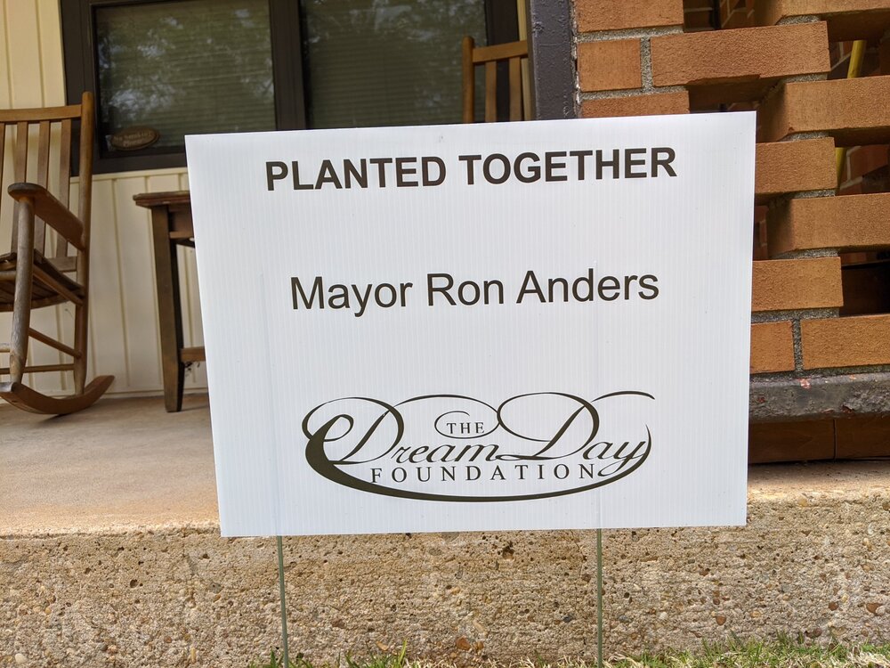 planted together ron anders dream day foundation sign
