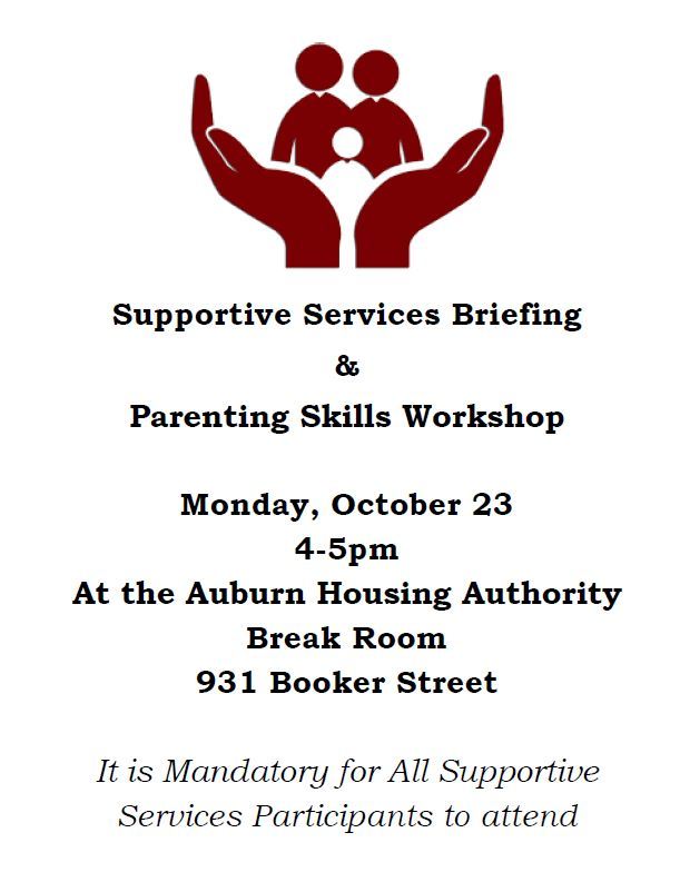 Supportive Sercives briefing and parenting skills workshop