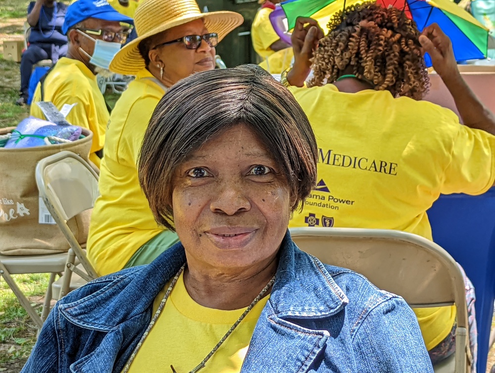 Older  Female smiling at event