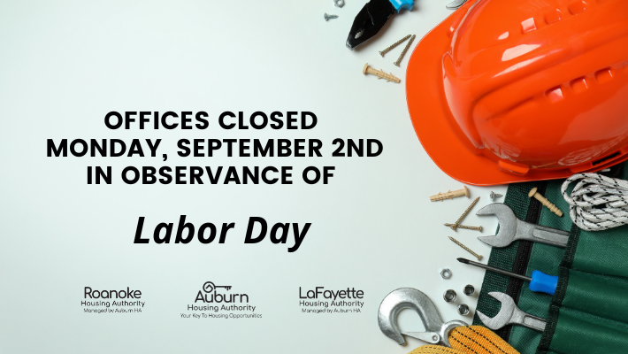 Labor day closure website banner