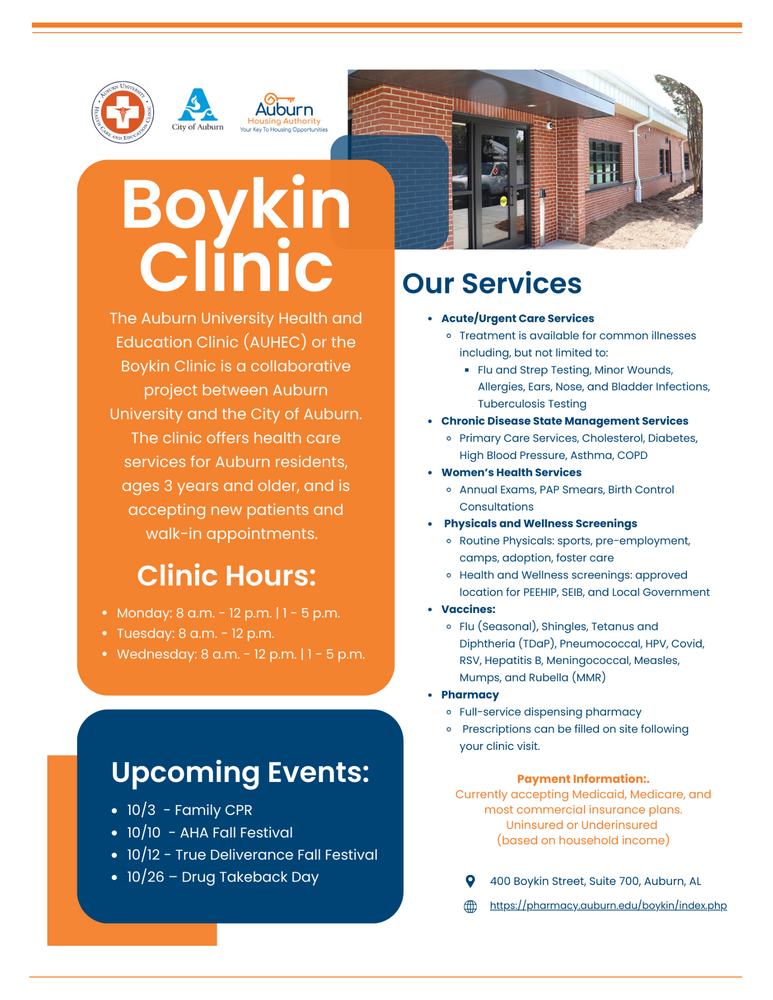 Boykin Clinic flyer