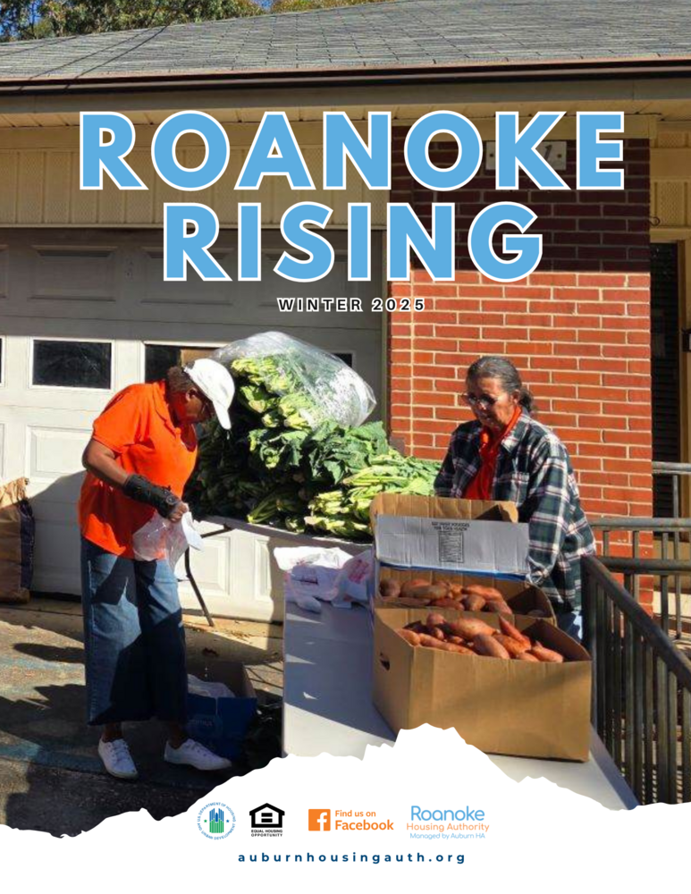 Roanoke Rising Winter 2025 cover featuring farmers market