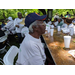 elder man at picnic table