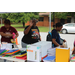 Participants picking school supplies