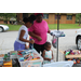 Youth participants getting school supplies