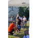 Youth getting fitted with climbing gear