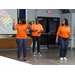 Auburn Housing Authority staff dancing together during the Employee meeting